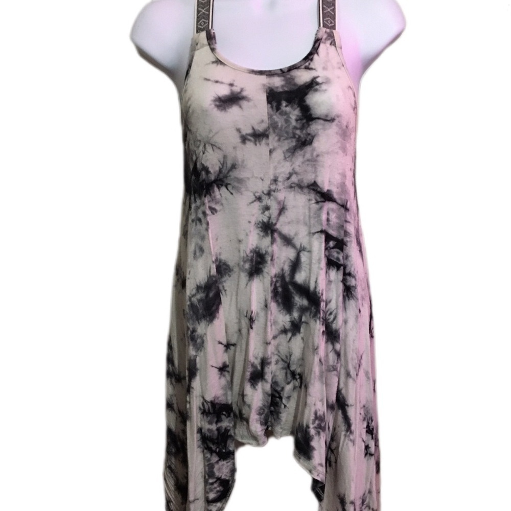 Black and White Tie-Dye Dress